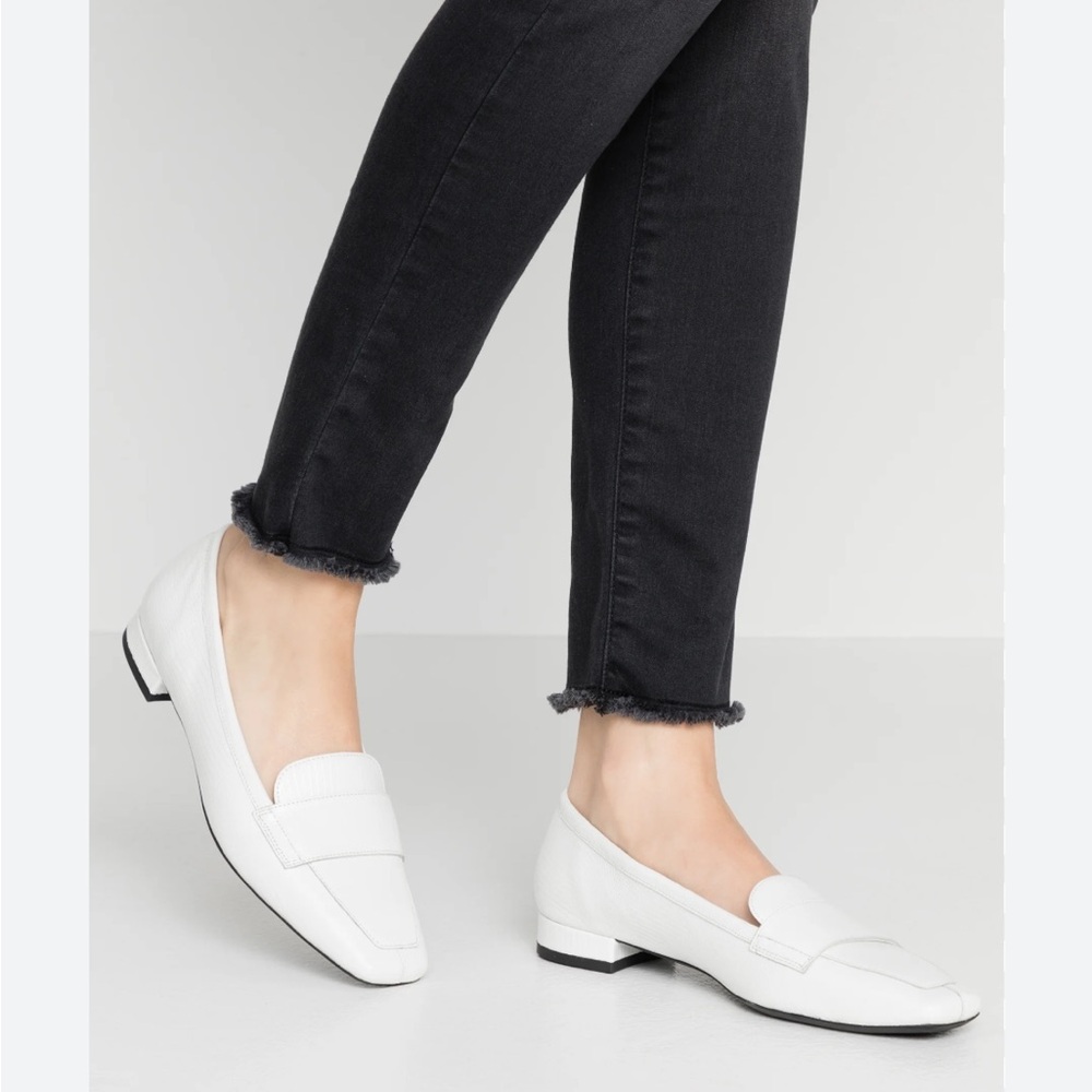 Vagabond Layla Loafers White Leather Size 8 US/39 EU